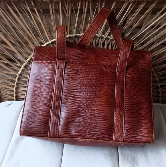 Vintage Albert Nipton Elegant Brown Leather Handbag - Picture 6 of 7